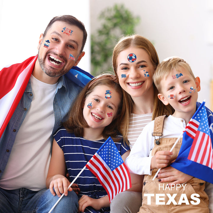 Unisex nan patriotic sticker set with US symbols on matte vinyl for party decoration Kalsten