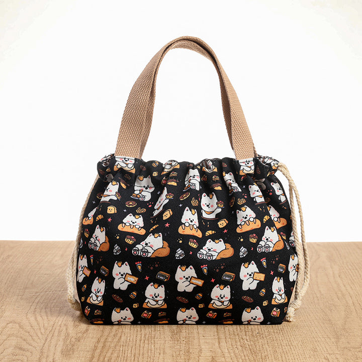Drawstring Cat-Themed Storage Bag Kalsten