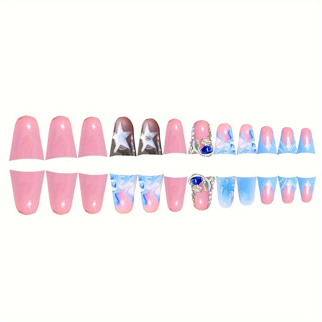 Artistic Water Droplet Press-On Nails Kalsten