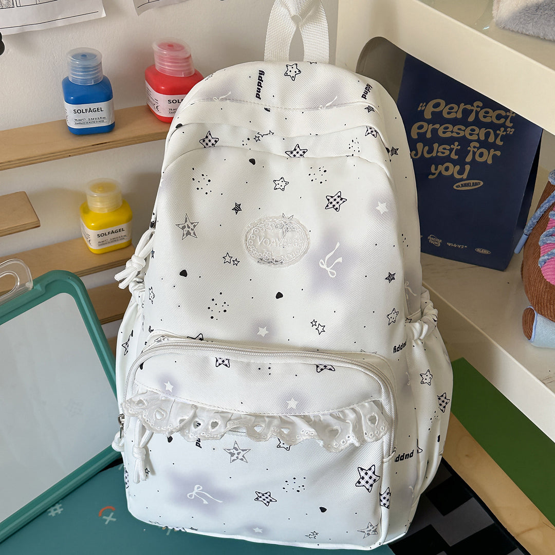 Charming Star-Embellished Casual Backpack Kalsten 1791205440