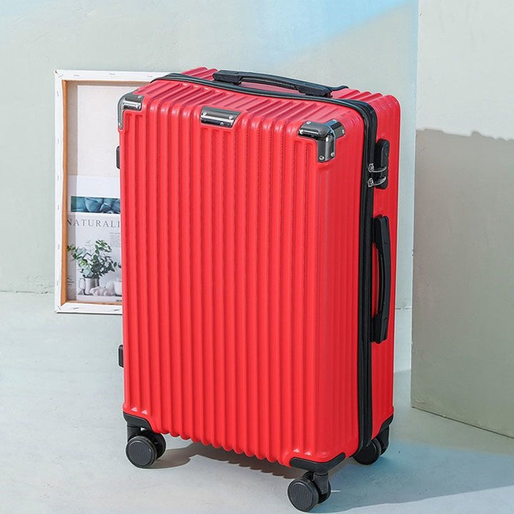 Hard shell suitcase with 360-degree wheel system and integrated safety feature Kalsten