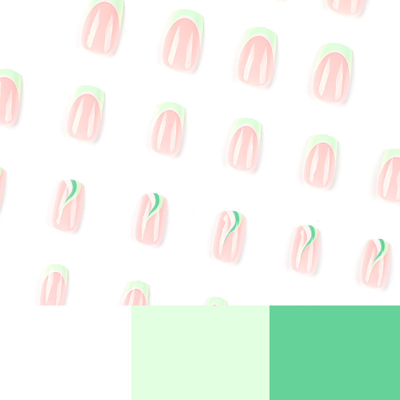 Artful Nail Extensions with Elegant Gradient and Glitter Coating Kalsten