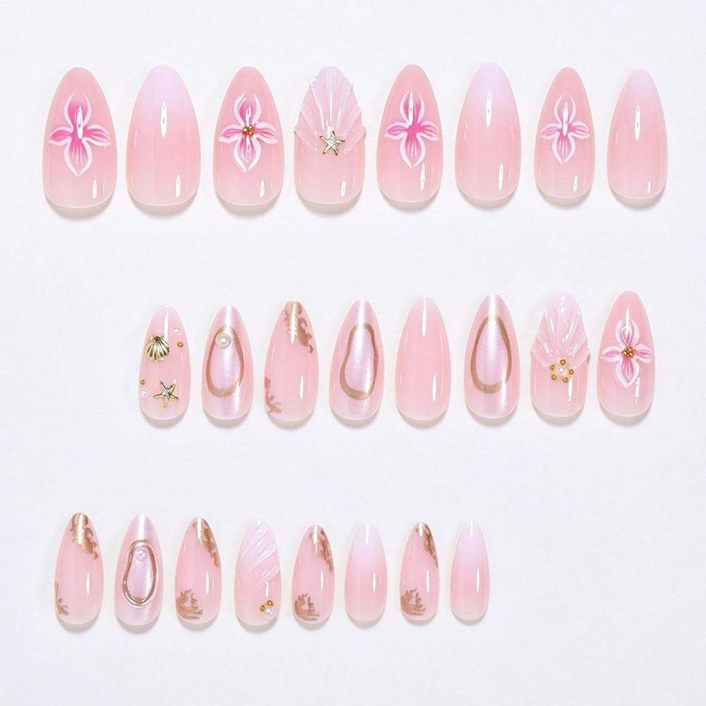Decorative Sea-Themed Press-On Nails Kalsten
