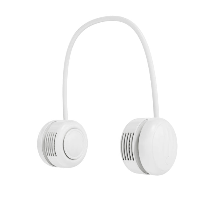 Cooling hands-free dual-head wearable neck fan with flexible gooseneck and USB-C recharge Kalsten