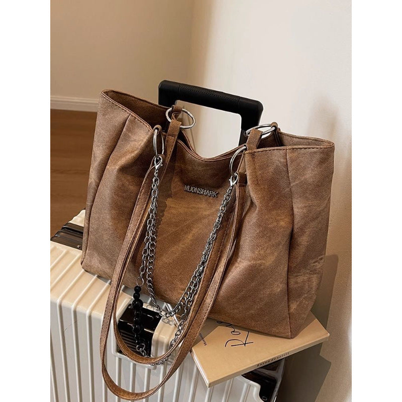 Spacious Soft Faux Leather Tote Bag Kalsten