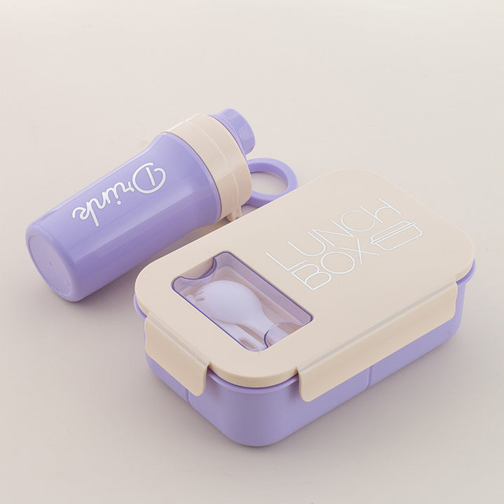 Portable Lunch Box with Integrated Water Bottle