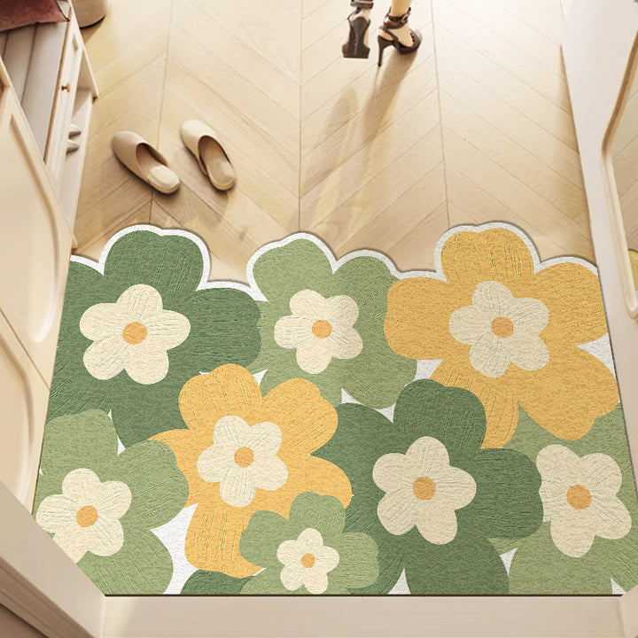 Floral Print Decorative Area Rug