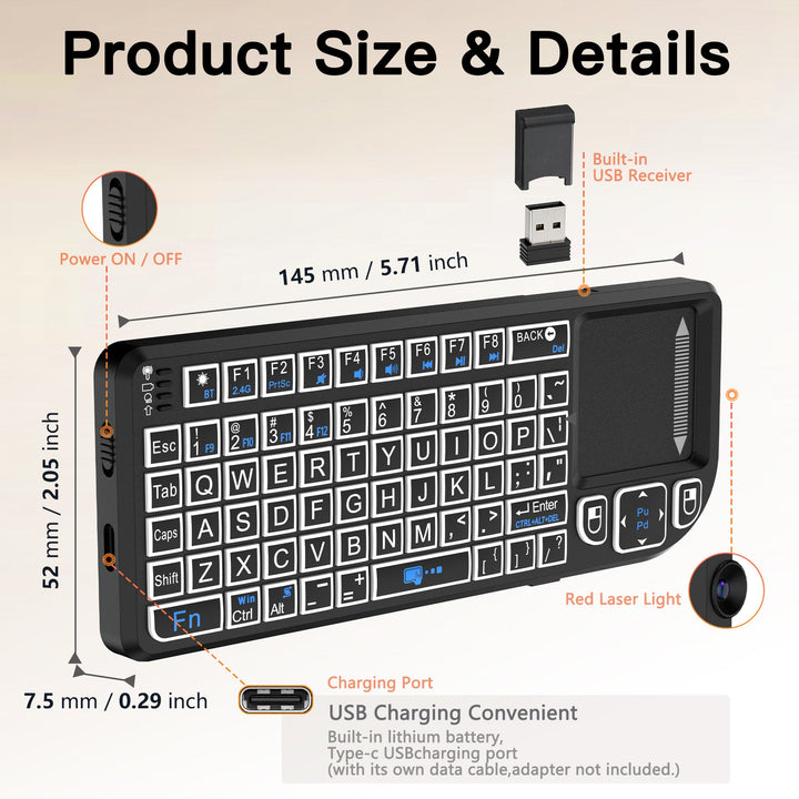 Portable Touchpad Mini Keyboard Kalsten