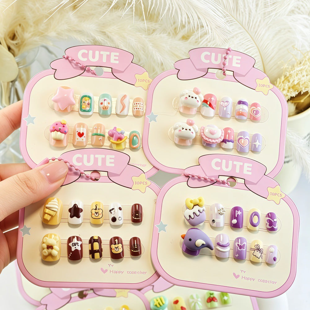 Colorful Nail Art Artificial Nails with Summery Designs Kalsten