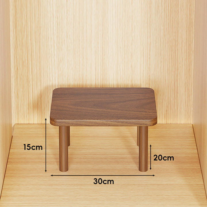 Adjustable Multi-Height Wooden Monitor Riser and Desktop Shelf