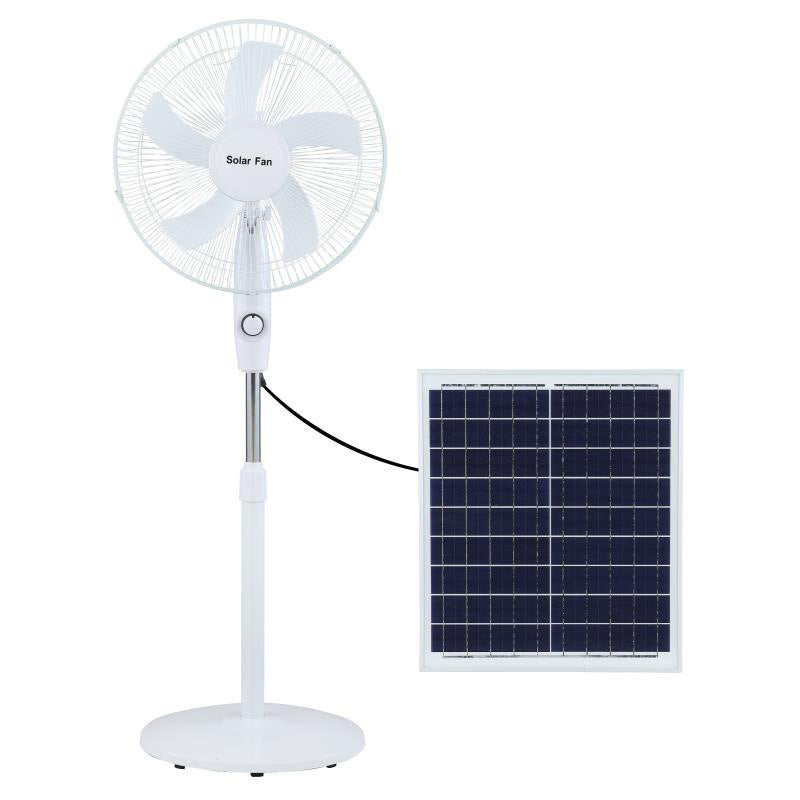 Unisex Solar Powered Stand Fan with Adjustable Tilt Angle and Efficient Fan Blades Kalsten