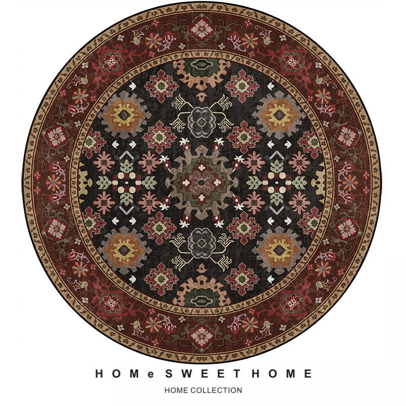 Vintage-Inspired Round Area Rug