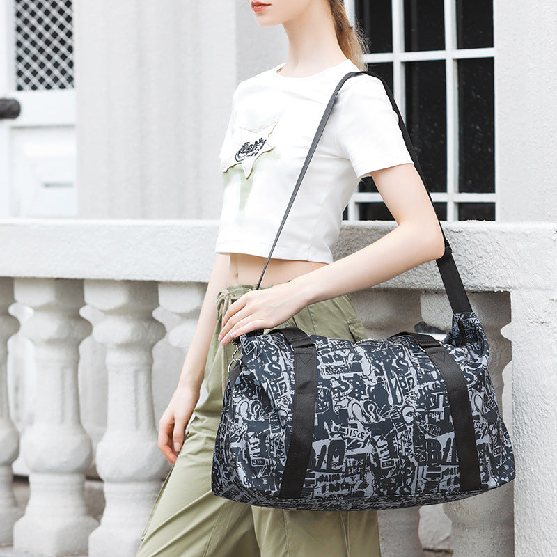 Graphic Patterned Sports Duffel Bag Kalsten