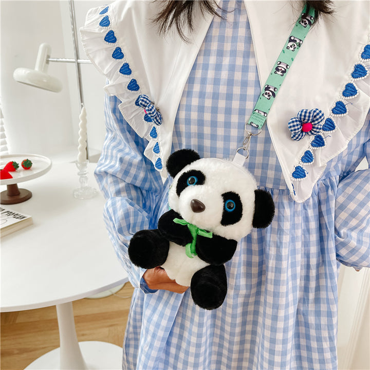 Plush Panda-Themed Keychain