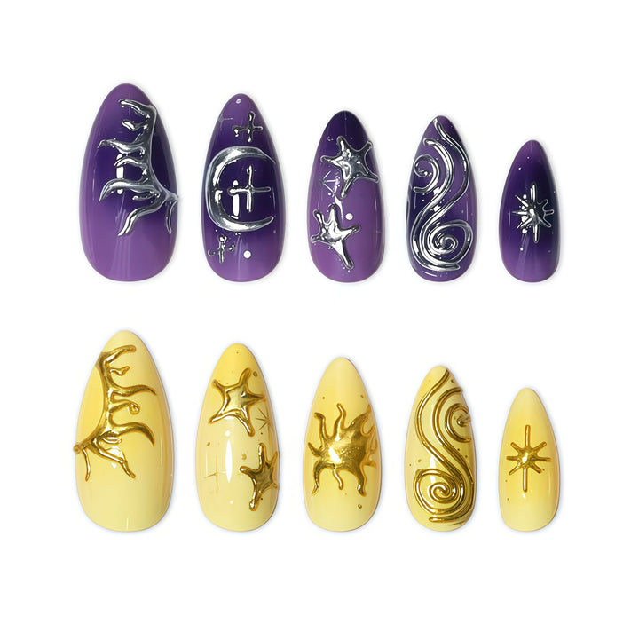 Artistic Abstract Nail Art Extensions Kalsten