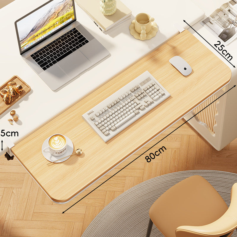 Clamp-On Adjustable Under-Desk Extension Work Surface
