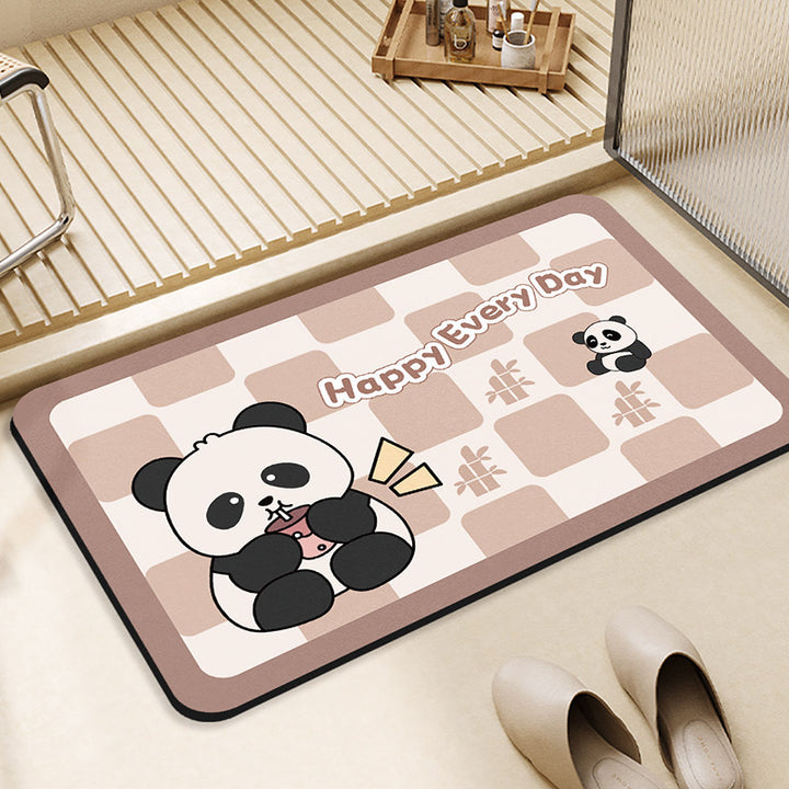 Cute Bear-Themed Decorative Mat