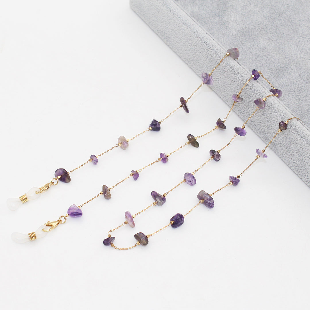 Elegant Crystal-Embellished Eyewear Chain Kalsten