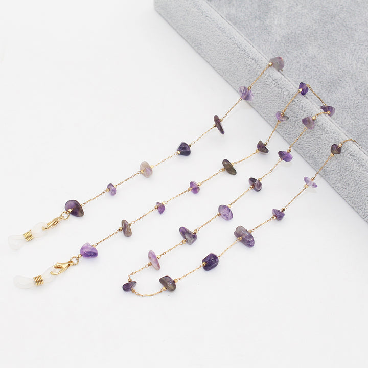 Elegant Crystal-Embellished Eyewear Chain Kalsten