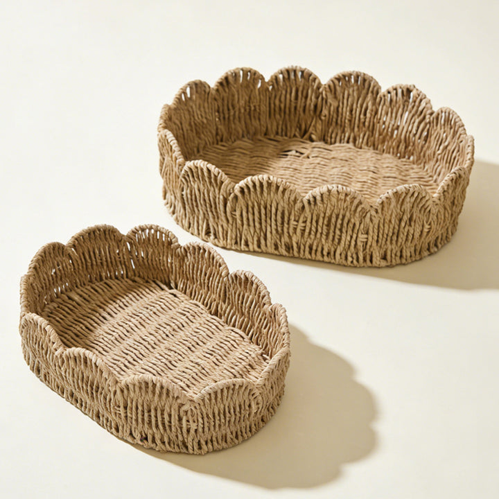 Decorative storage basket with wave edge Kalsten