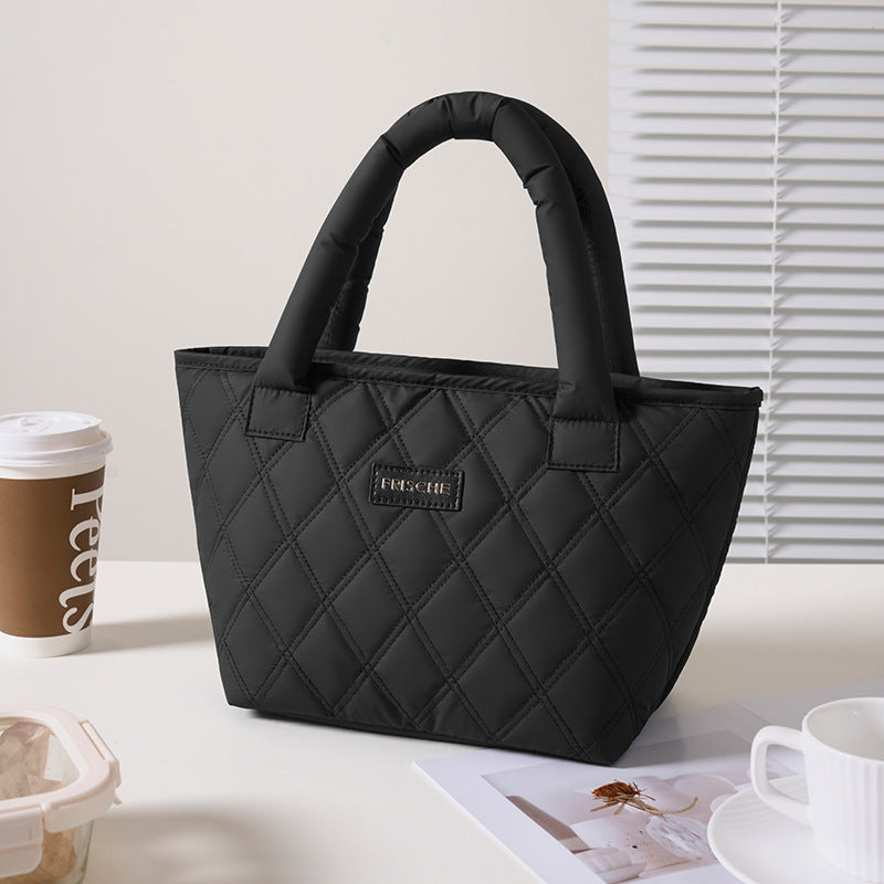 Insulated Quilted Lunch Tote