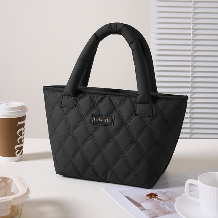 Insulated Quilted Lunch Tote