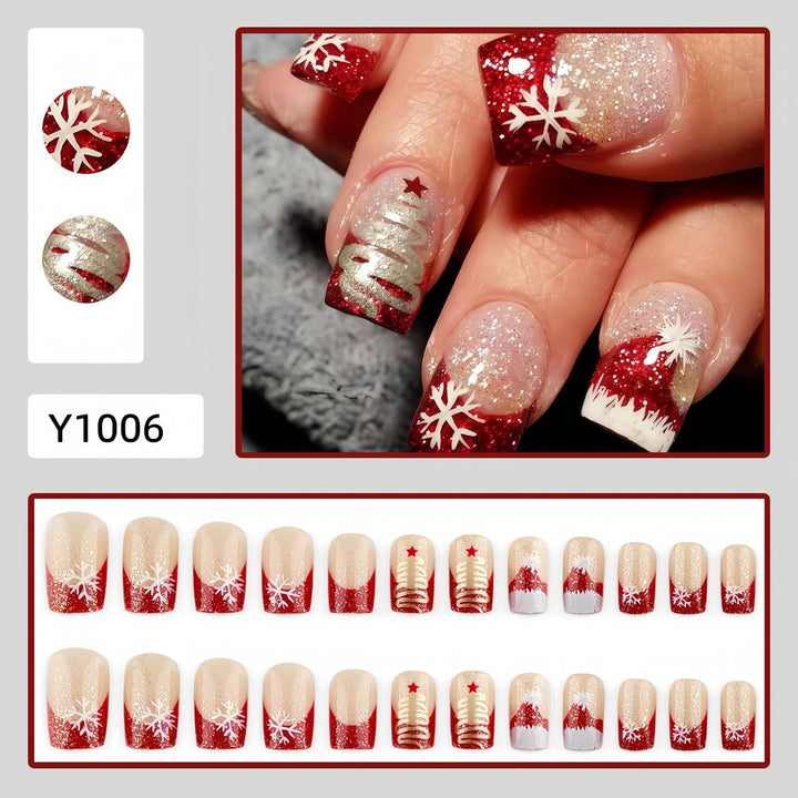 Artificial nails with festive Christmas design Kalsten