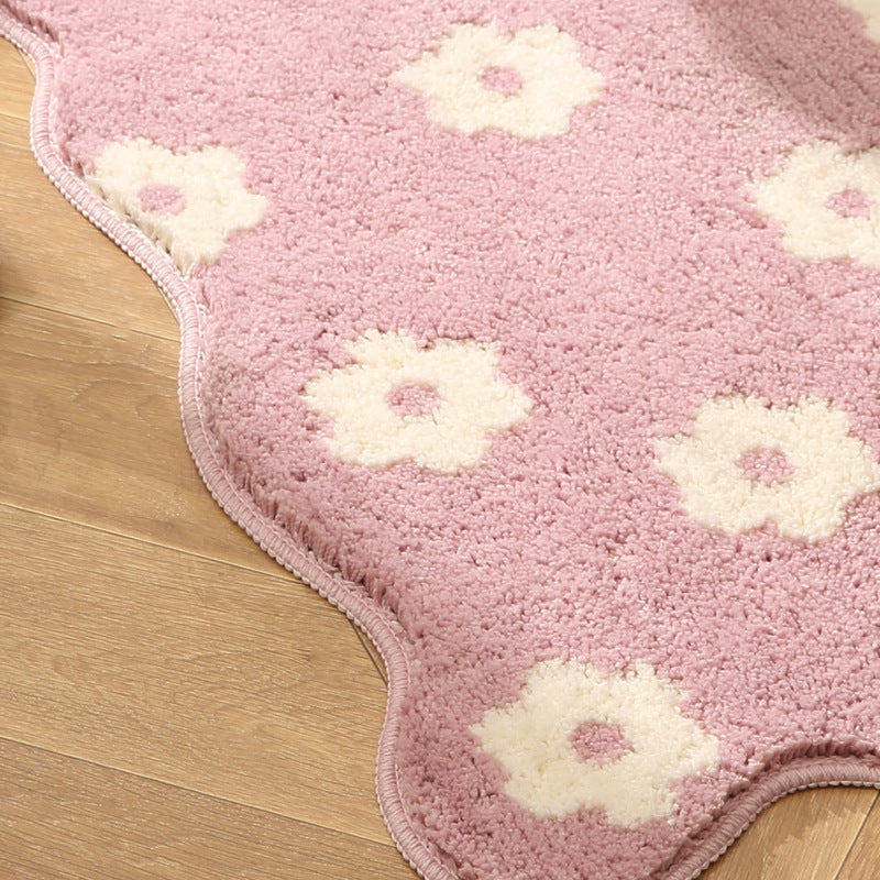 Floral Shaped Plush Bath Mat
