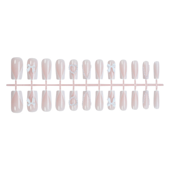 Decorative Press-On Nail Kit with Elegant Accents kalsten