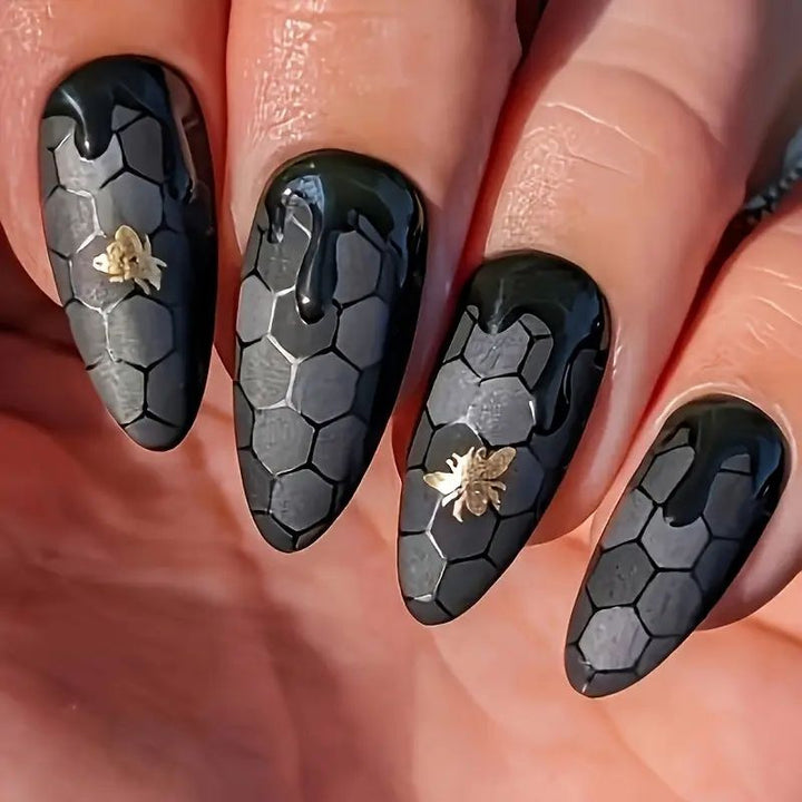Artistic Hexagonal Nail Art Extensions Kalsten