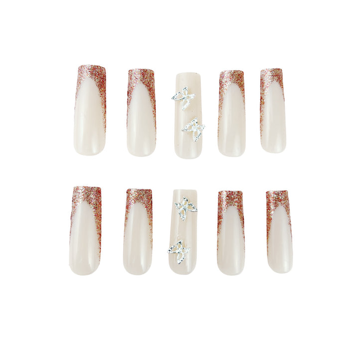 Artistic Long Glossy Almond-Shaped Nail Extensions Kalsten