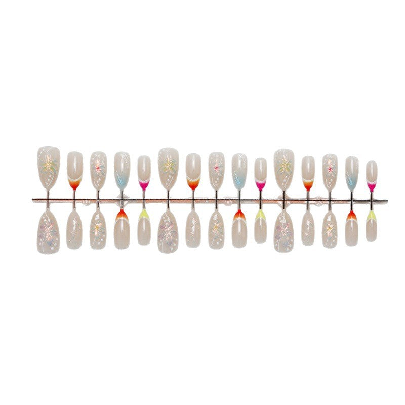 Artistic Nail Set with Floral Motifs Kalsten