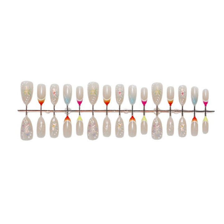 Artistic Nail Set with Floral Motifs Kalsten