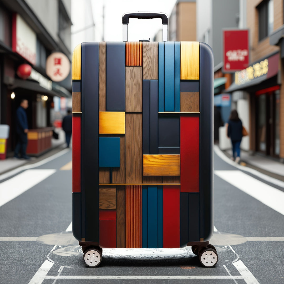 Hard Shell Luggage with Geometric Design Kalsten