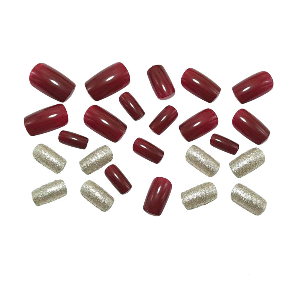 Artificial nails with high-gloss finish and glitter accents Kalsten