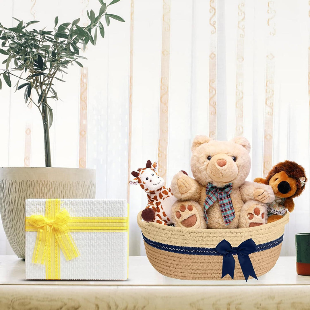 Women's decorative storage basket with bow accent Kalsten