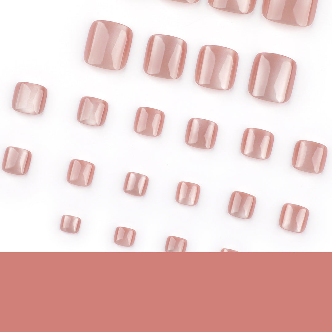Artful toenail art with elegant mother-of-pearl finish Kalsten