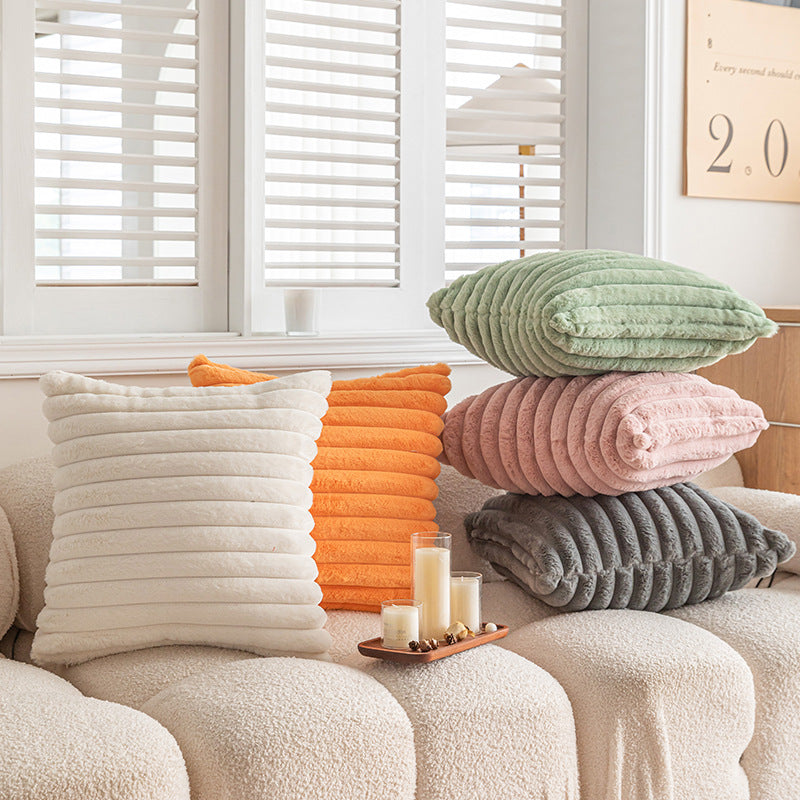 Cozy Textured Plush Cushion