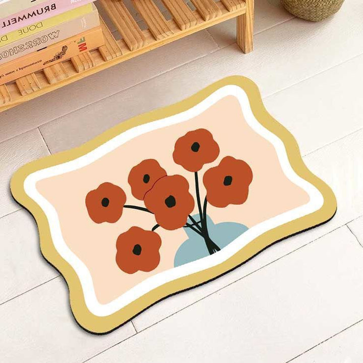 Floral Decorative Area Mat for Home Decor
