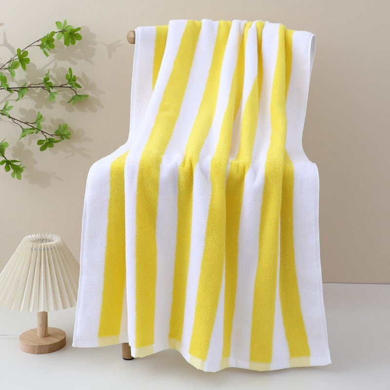 Terry Bath Towel With Vivid Stripe Pattern Kalsten