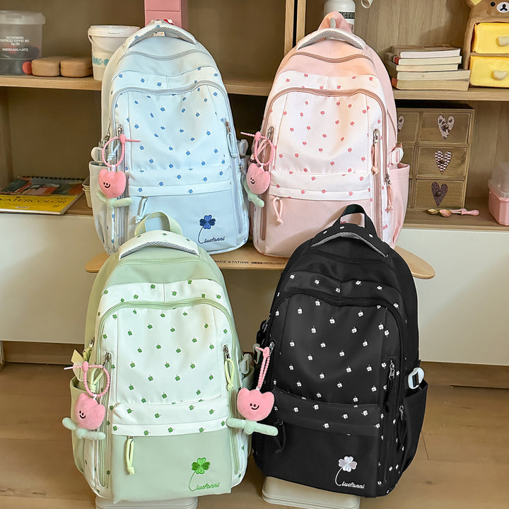Playful Floral-Themed School Backpack Kalsten
