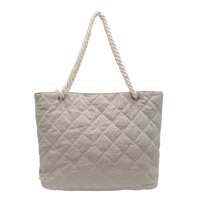 Quilted Beach Tote Bag