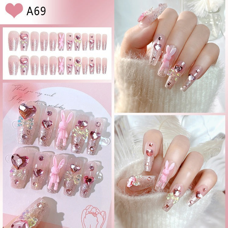 Decorative Floral Press-On Nail Tips Kalsten