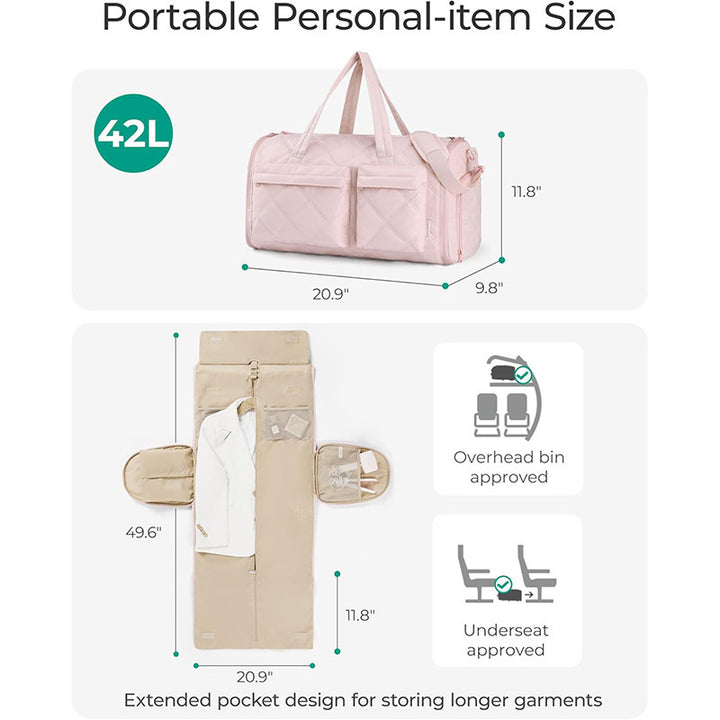 Elegant Travel Bag with Integrated Suit Compartment Kalsten