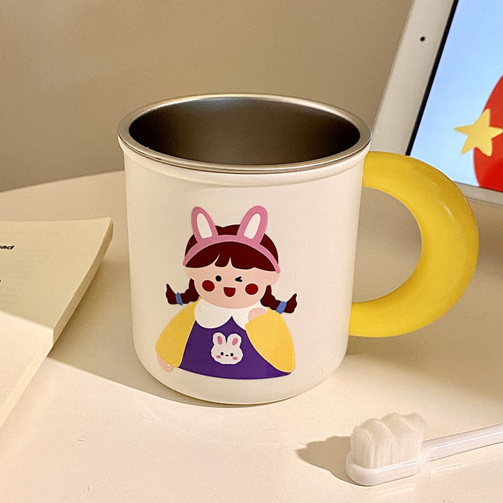 Stainless Steel Coffee Mug with Cheerful Children's Design Kalsten