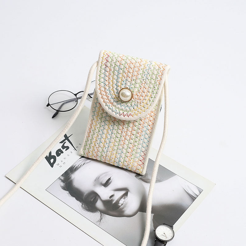 Handy bag in woven design Kalsten