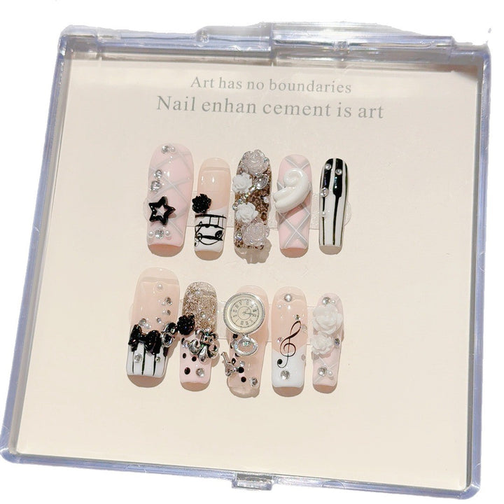 Musical-Themed Press-On Nail Art Set