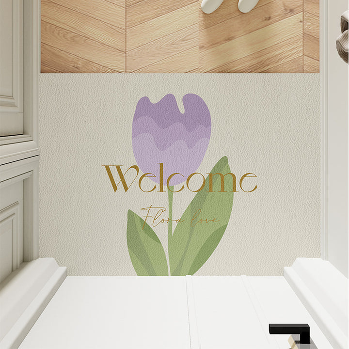 Decorative Floral Welcome Mat Kalsten