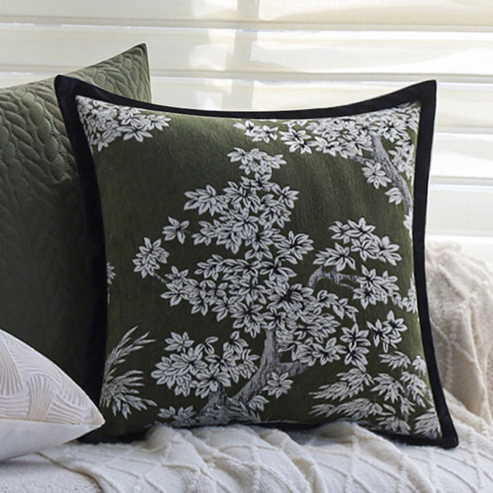 Patterned decorative cushion with textured chenille surface Kalsten