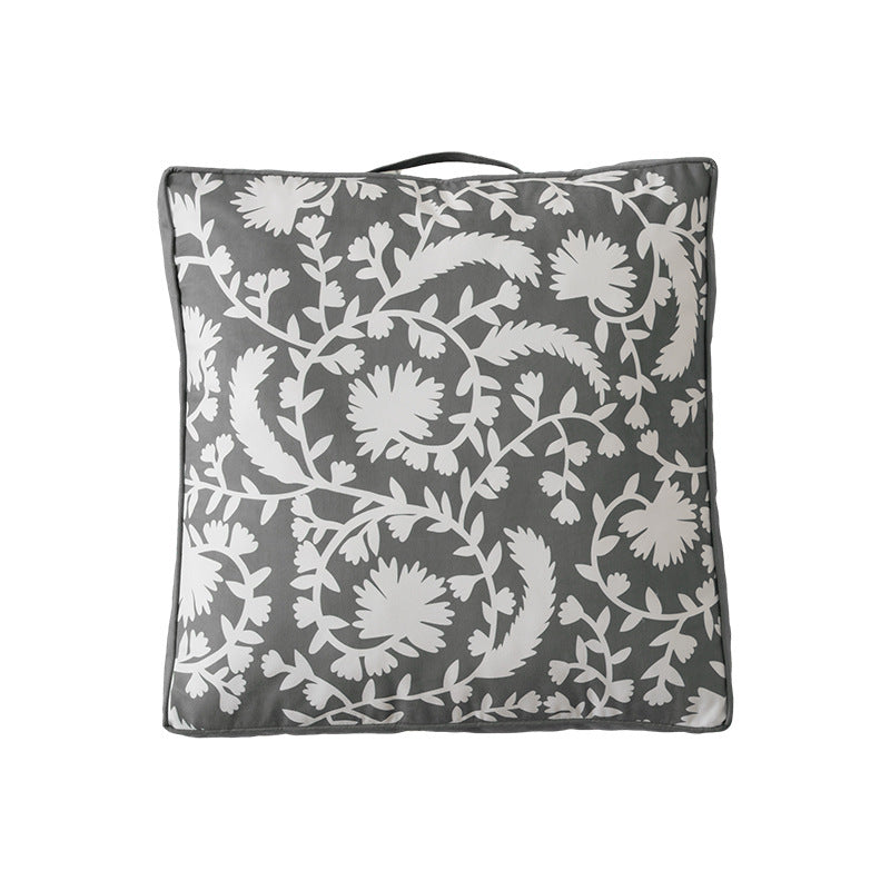 Padded chair cushion with carrying handle and decorative stitching Kalsten